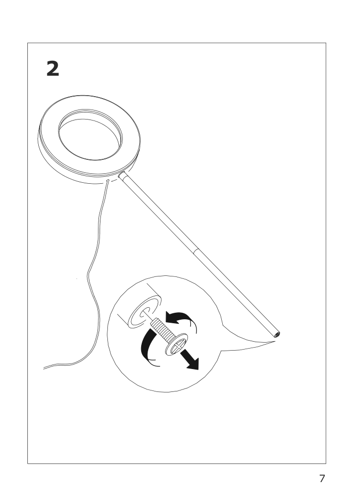 Assembly instructions for IKEA Lanespelare ring lamp with phone holder | Page 7 - IKEA LÅNESPELARE ring lamp with phone holder 105.143.58