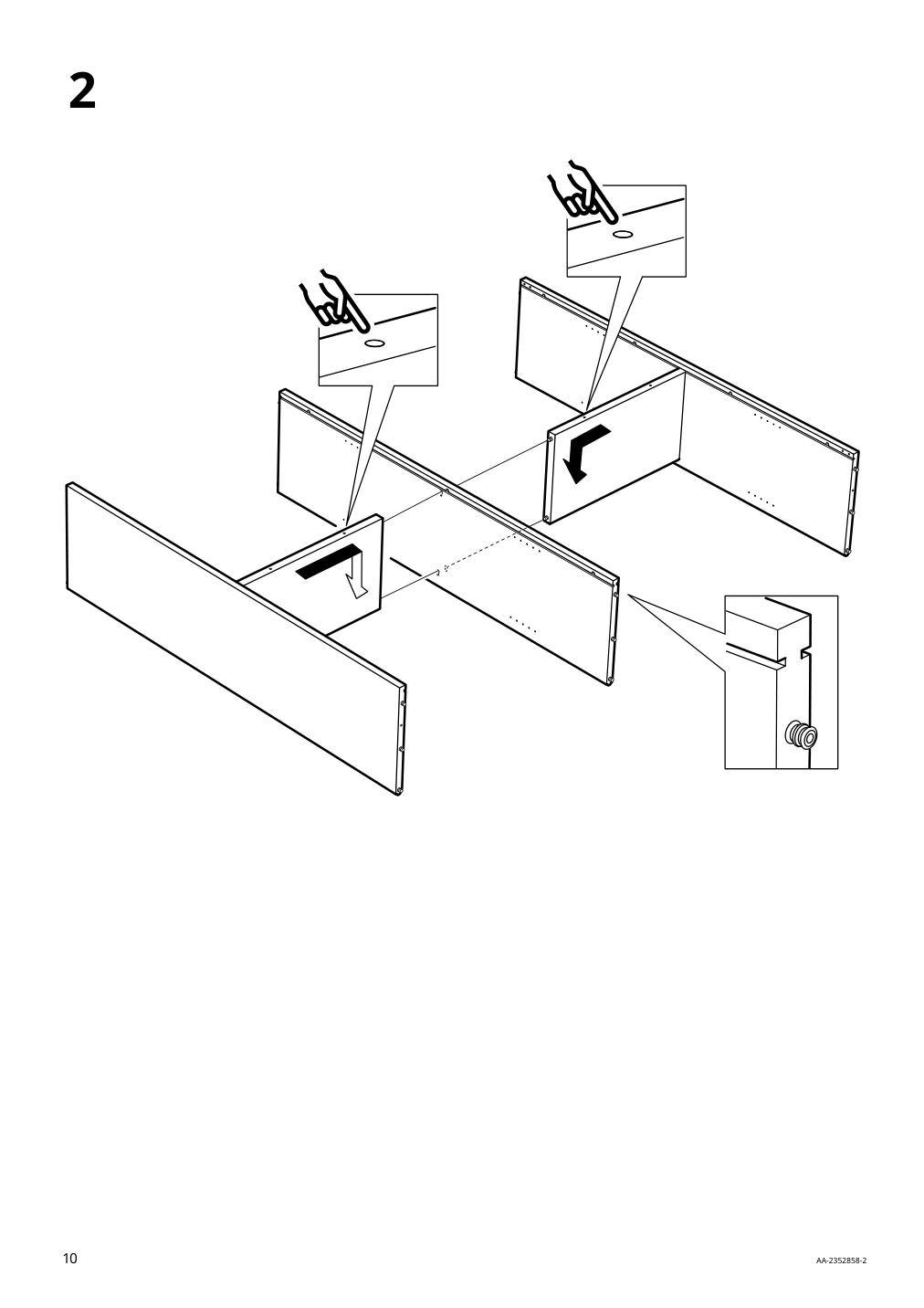 Assembly instructions for IKEA Lanesund bookcase gray brown | Page 10 - IKEA LANESUND storage combination 895.147.27