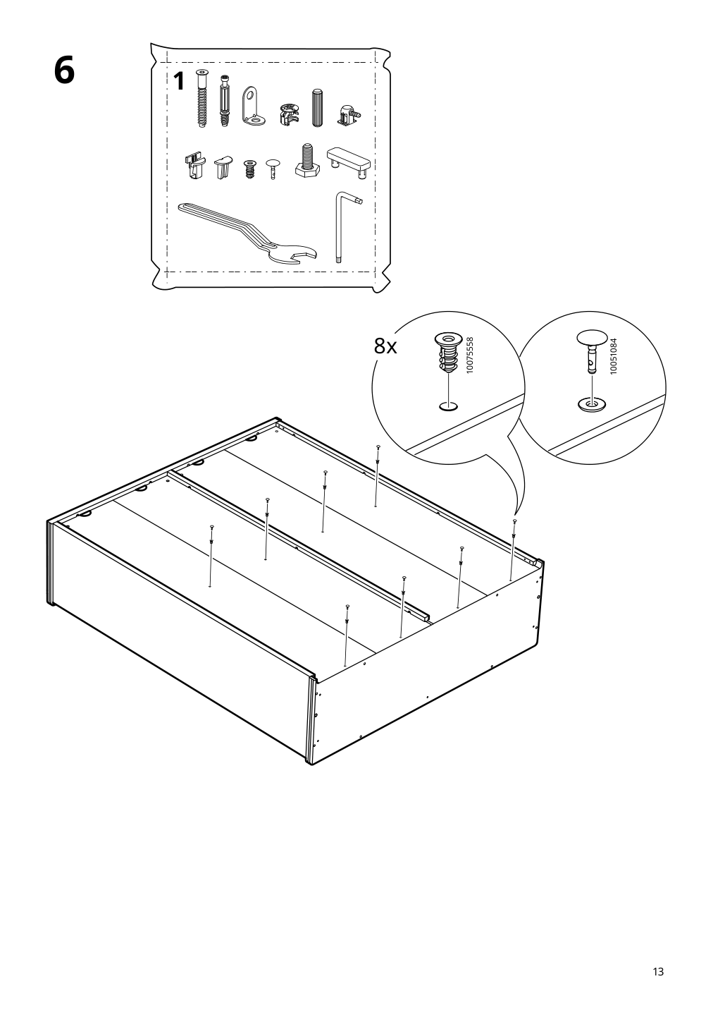 Assembly instructions for IKEA Lanesund bookcase gray brown | Page 13 - IKEA LANESUND storage combination 895.147.27