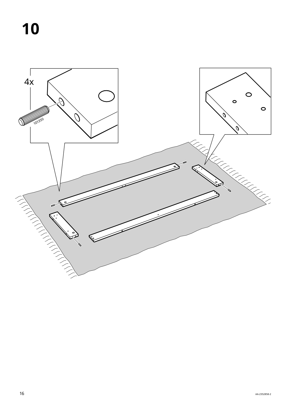 Assembly instructions for IKEA Lanesund bookcase gray brown | Page 16 - IKEA LANESUND storage combination 895.147.27