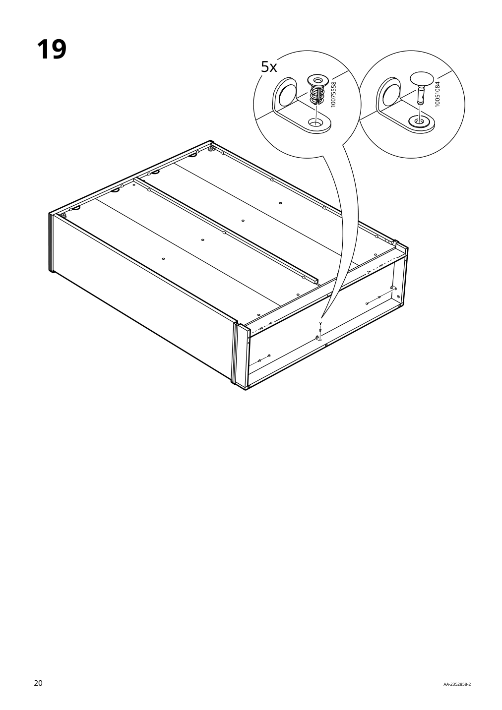 Assembly instructions for IKEA Lanesund bookcase gray brown | Page 20 - IKEA LANESUND storage combination 895.147.27