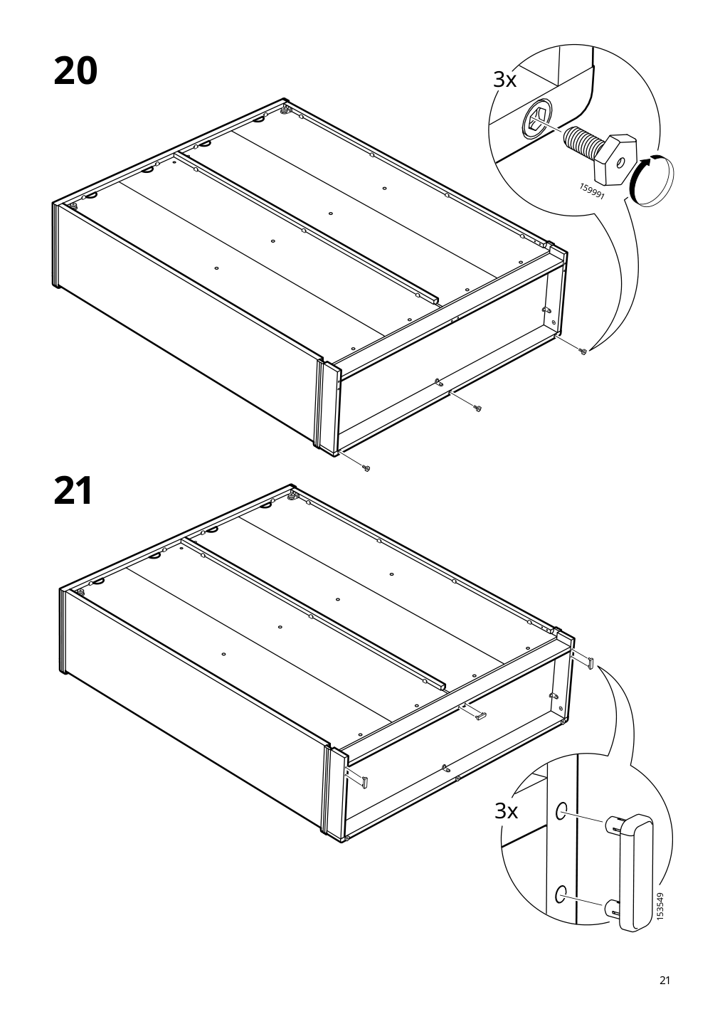 Assembly instructions for IKEA Lanesund bookcase gray brown | Page 21 - IKEA LANESUND storage combination 895.147.27