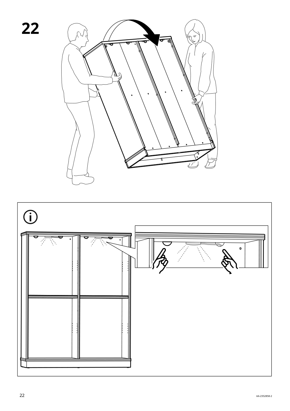 Assembly instructions for IKEA Lanesund bookcase gray brown | Page 22 - IKEA LANESUND storage combination 895.147.27