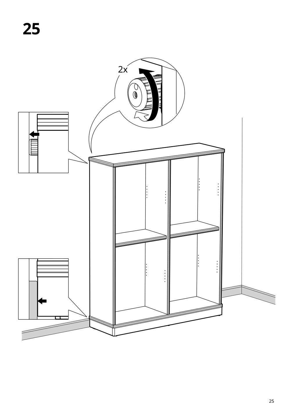 Assembly instructions for IKEA Lanesund bookcase gray brown | Page 25 - IKEA LANESUND storage combination 895.147.27