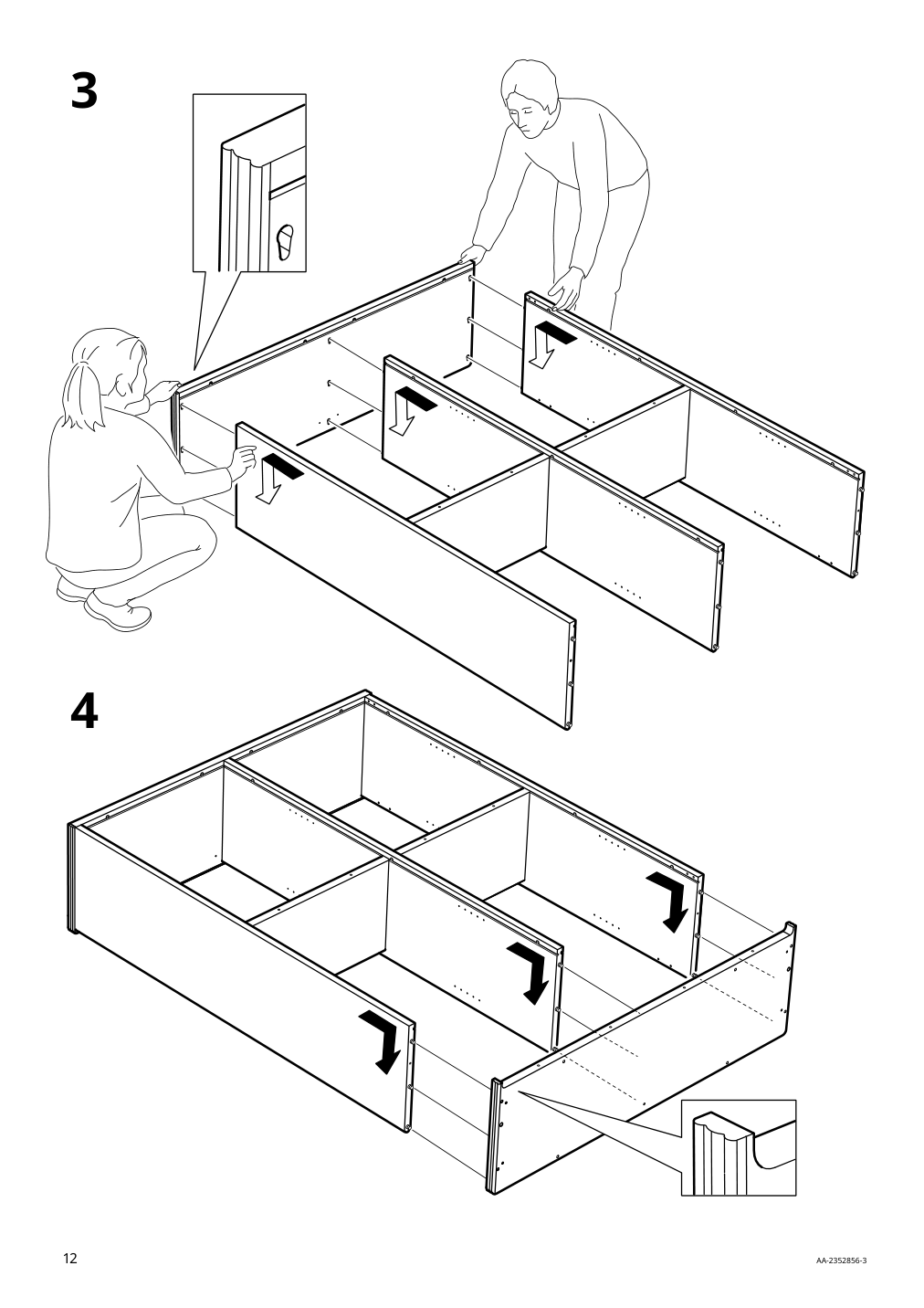 Assembly instructions for IKEA Lanesund glass door cabinet gray brown | Page 12 - IKEA LANESUND glass-door cabinet 804.665.56