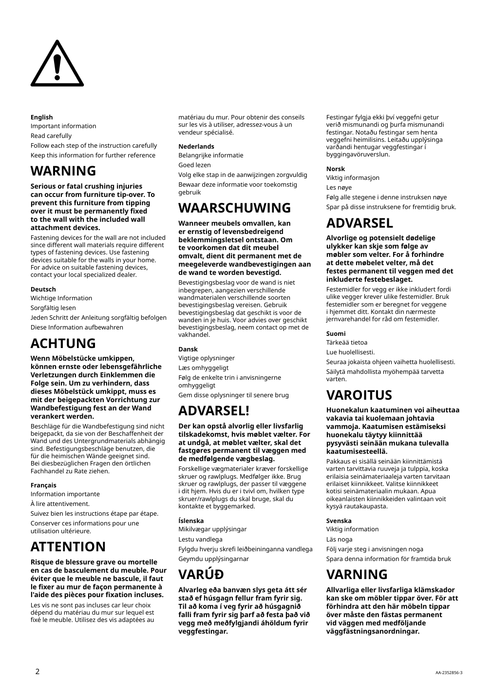 Assembly instructions for IKEA Lanesund glass door cabinet gray brown | Page 2 - IKEA LANESUND glass-door cabinet 804.665.56