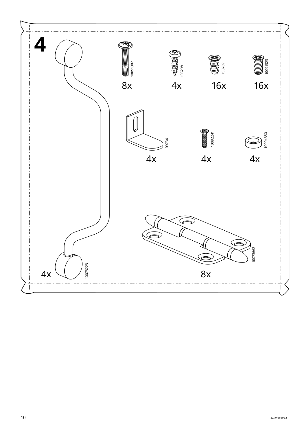 Assembly instructions for IKEA Lanesund sideboard gray brown | Page 10 - IKEA LANESUND sideboard 904.665.46