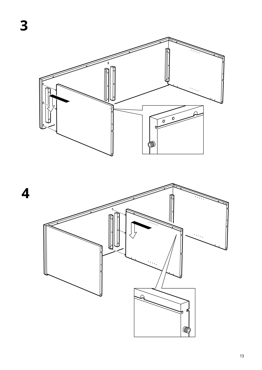 Assembly instructions for IKEA Lanesund sideboard gray brown | Page 13 - IKEA LANESUND storage combination 695.147.28