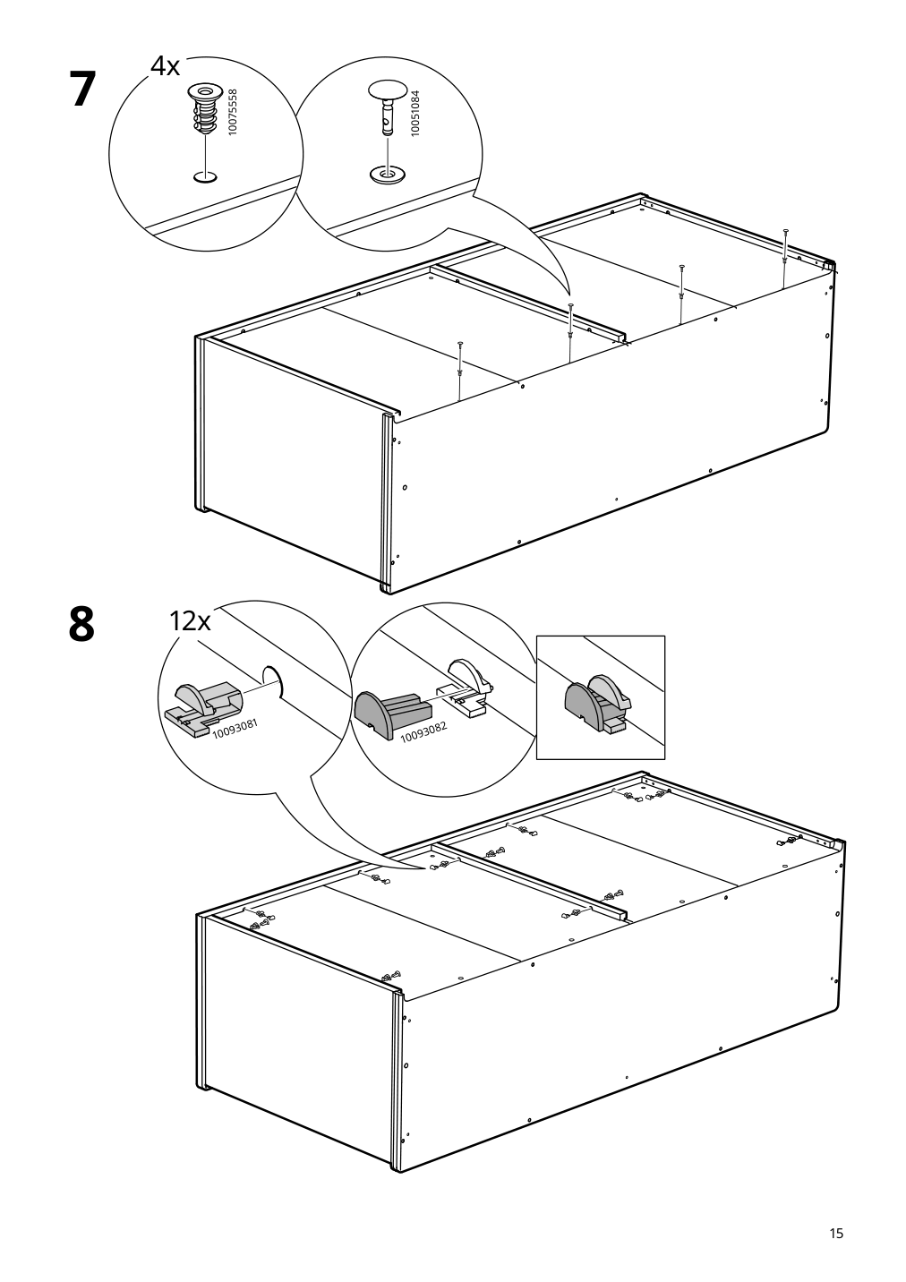 Assembly instructions for IKEA Lanesund sideboard gray brown | Page 15 - IKEA LANESUND storage combination 695.147.28