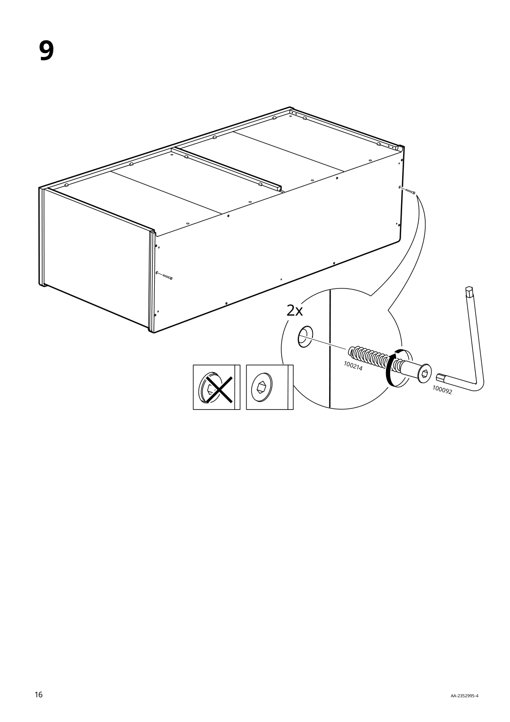 Assembly instructions for IKEA Lanesund sideboard gray brown | Page 16 - IKEA LANESUND storage combination 695.147.28