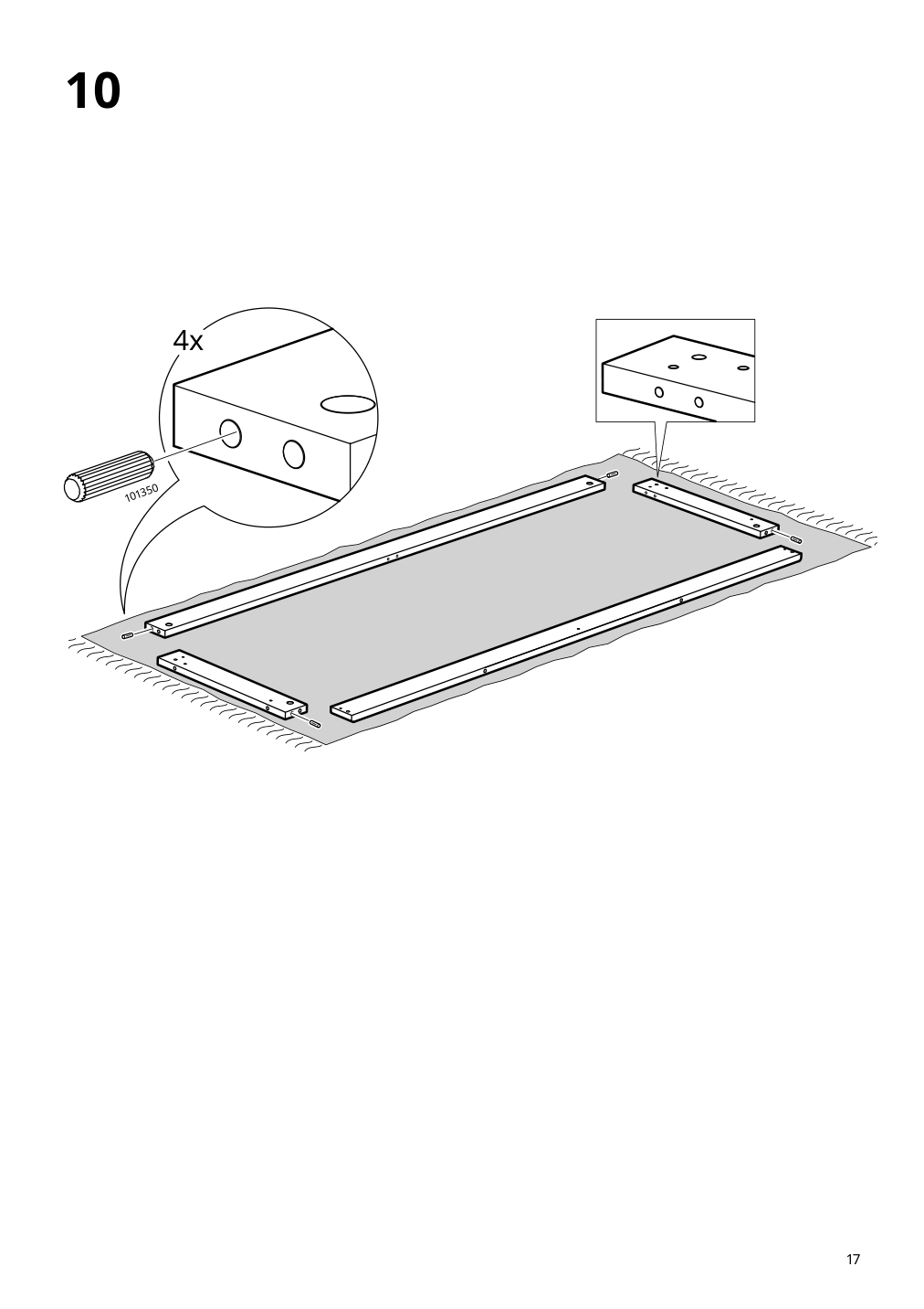 Assembly instructions for IKEA Lanesund sideboard gray brown | Page 17 - IKEA LANESUND storage combination 695.147.28