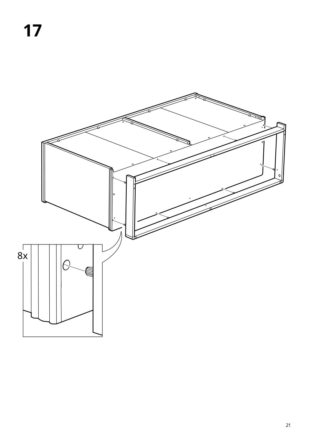 Assembly instructions for IKEA Lanesund sideboard gray brown | Page 21 - IKEA LANESUND sideboard 904.665.46