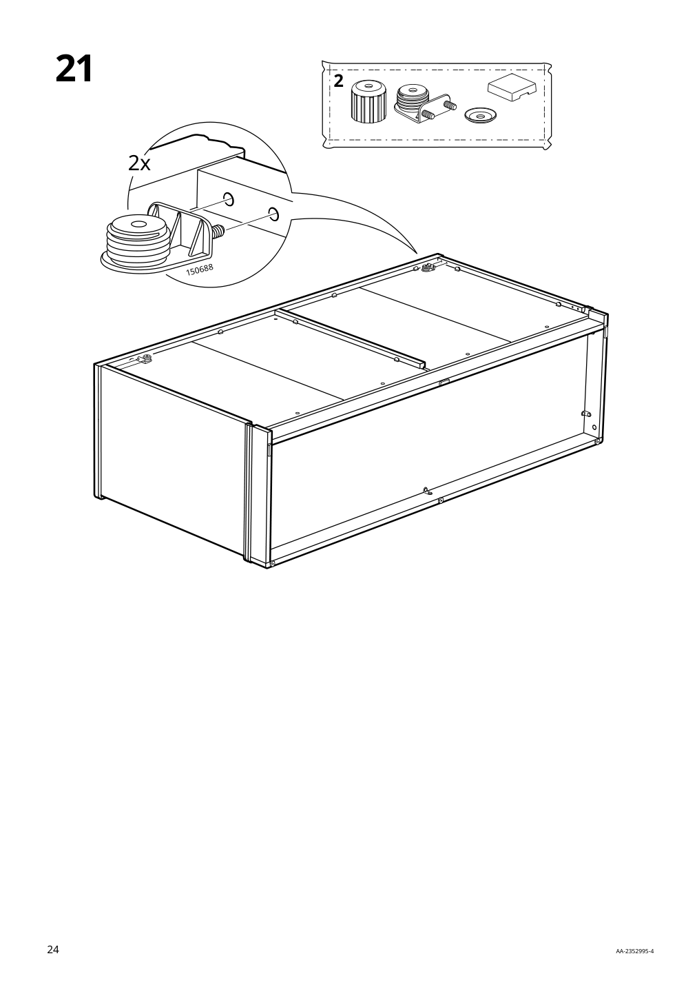 Assembly instructions for IKEA Lanesund sideboard gray brown | Page 24 - IKEA LANESUND sideboard 904.665.46