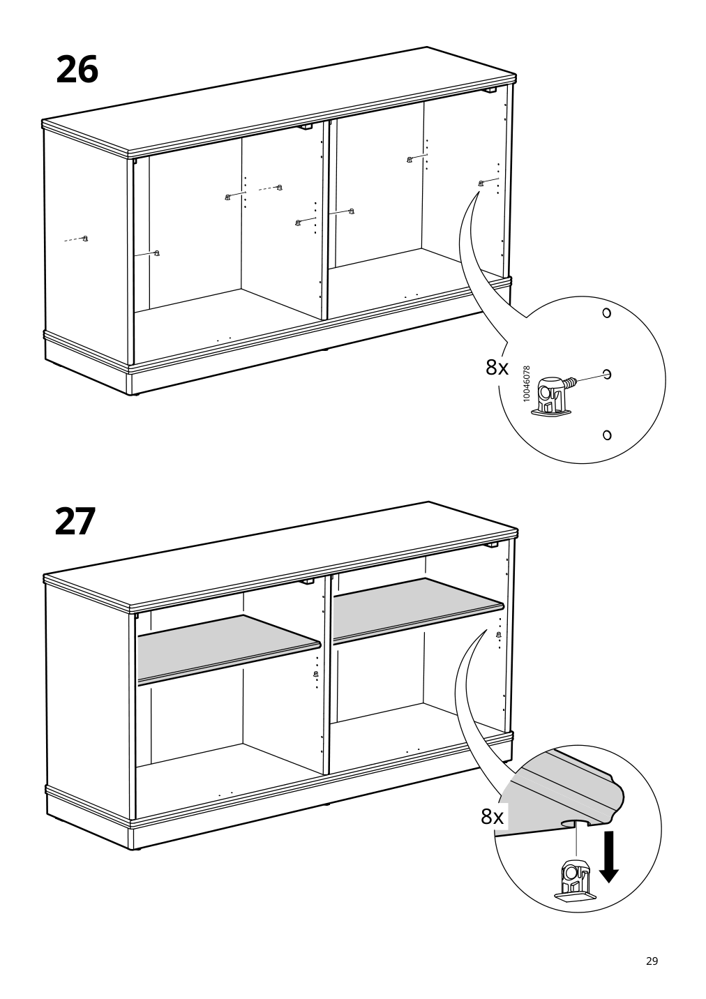 Assembly instructions for IKEA Lanesund sideboard gray brown | Page 29 - IKEA LANESUND storage combination 695.147.28