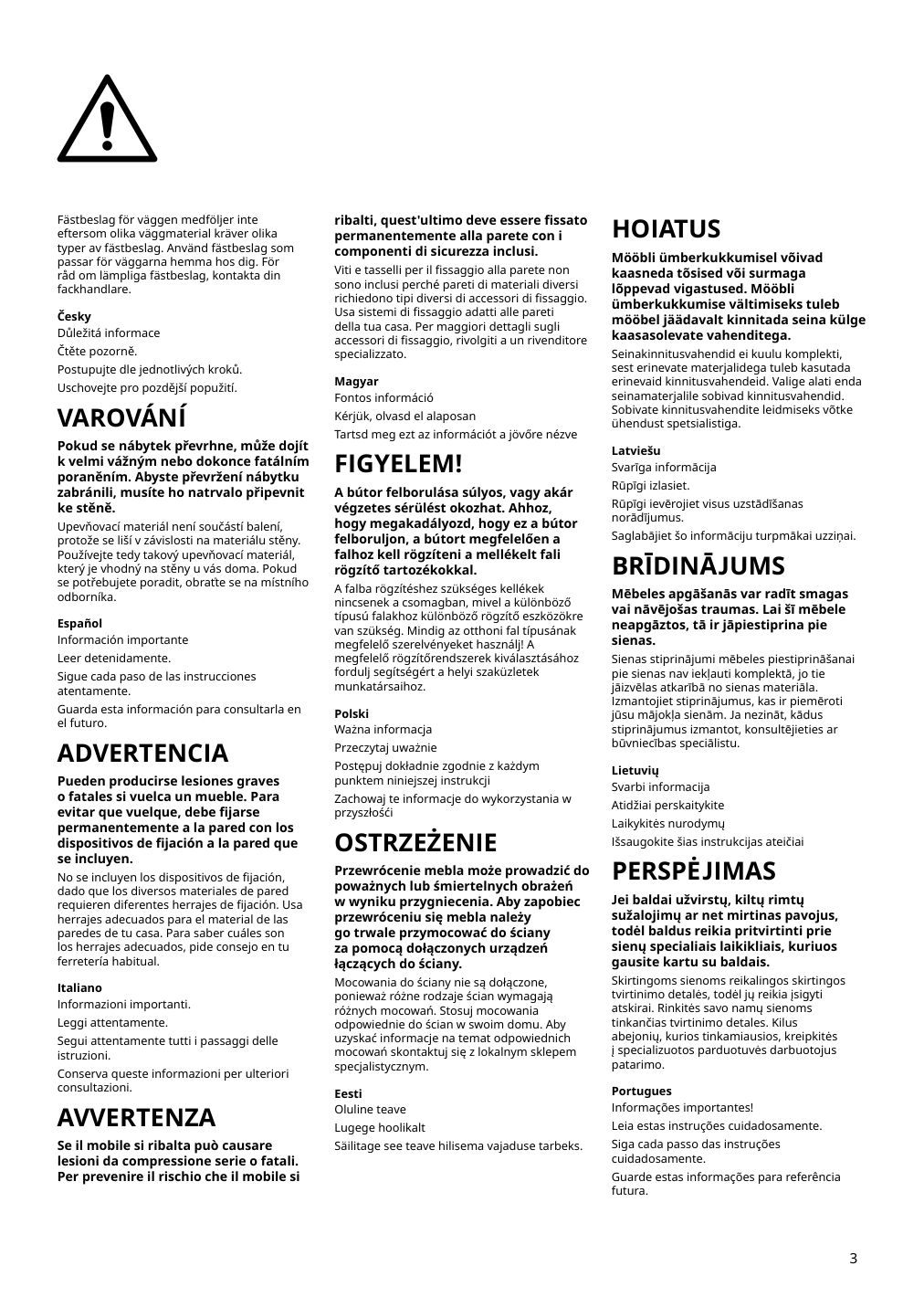 Assembly instructions for IKEA Lanesund sideboard gray brown | Page 3 - IKEA LANESUND TV storage combination 295.147.30