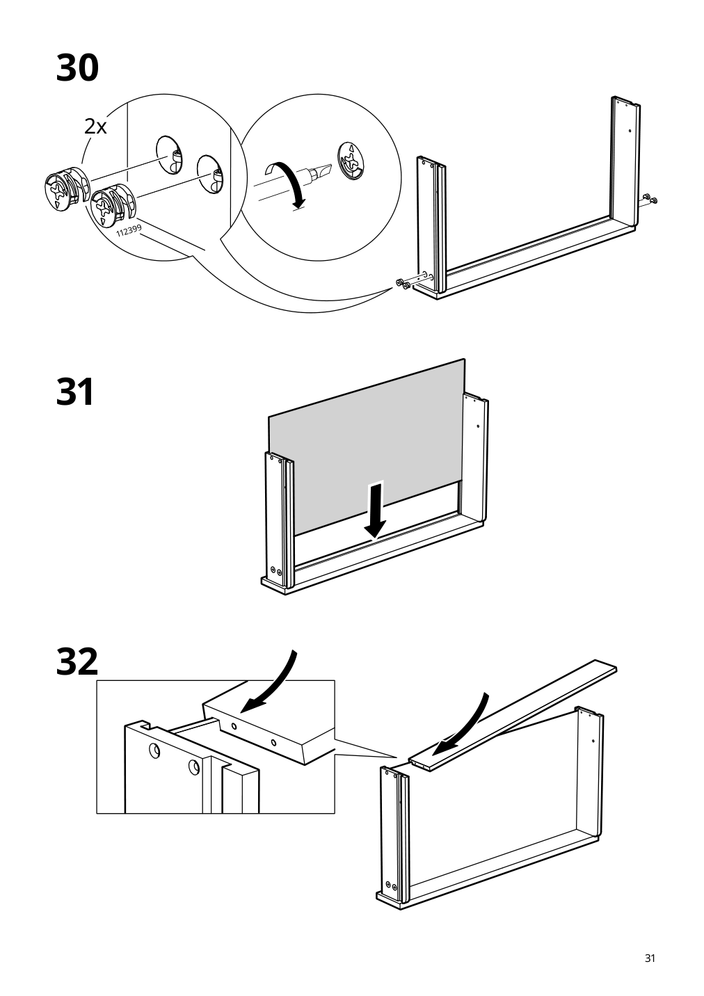 Assembly instructions for IKEA Lanesund sideboard gray brown | Page 31 - IKEA LANESUND TV storage combination 295.147.30