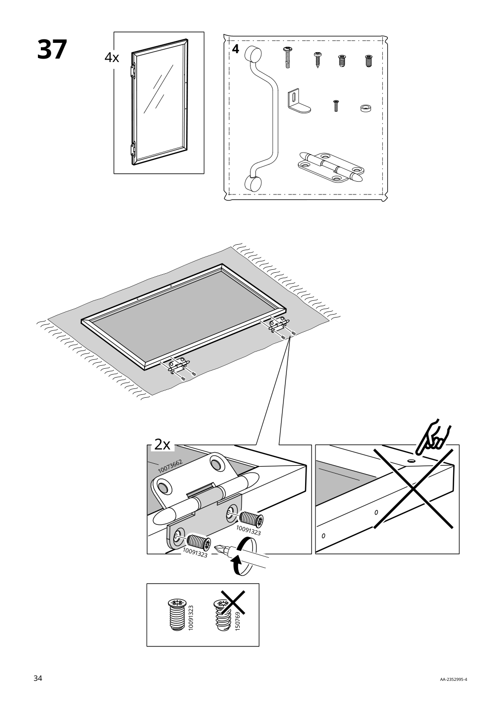 Assembly instructions for IKEA Lanesund sideboard gray brown | Page 34 - IKEA LANESUND storage combination 695.147.28