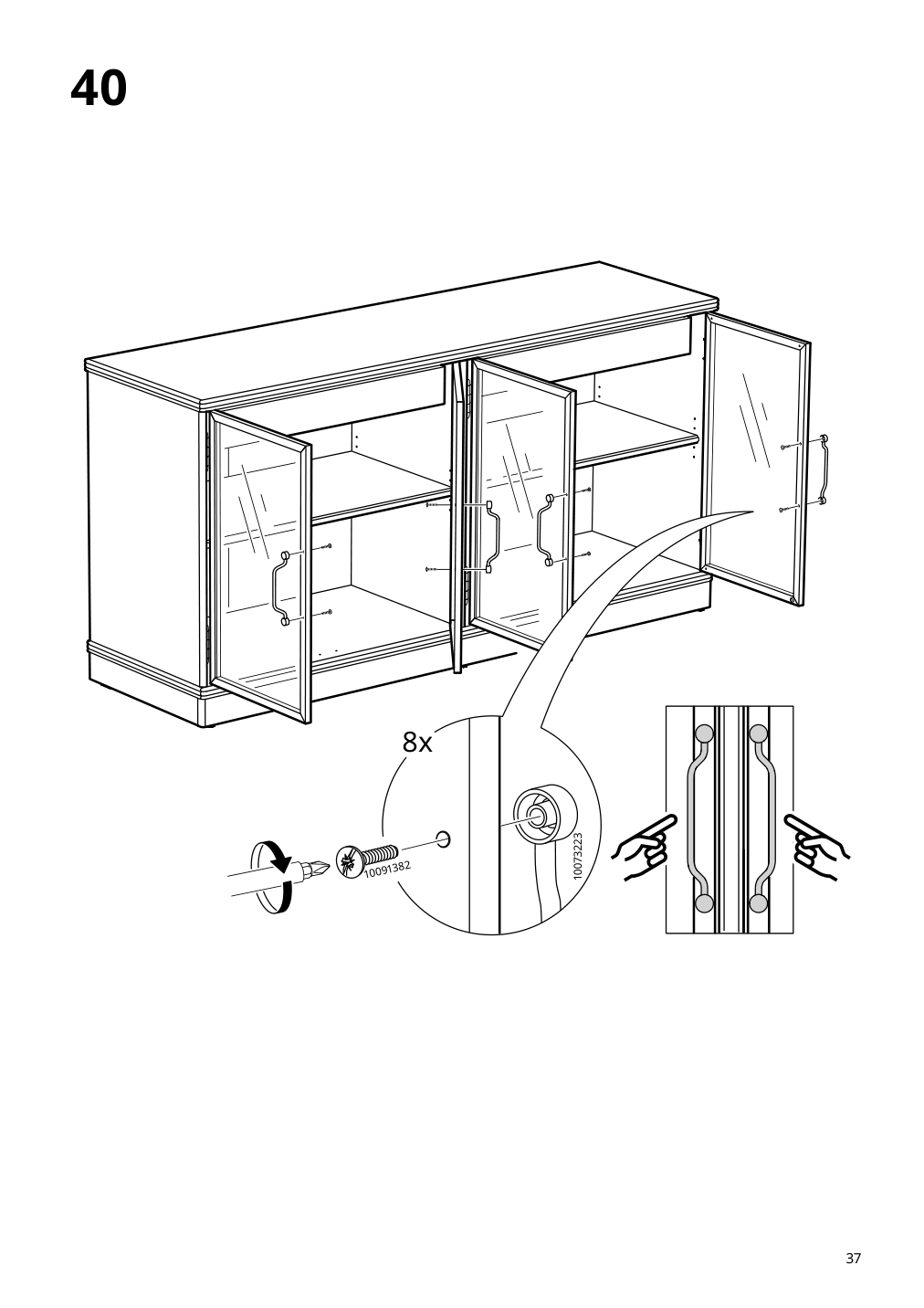 Assembly instructions for IKEA Lanesund sideboard gray brown | Page 37 - IKEA LANESUND sideboard 904.665.46