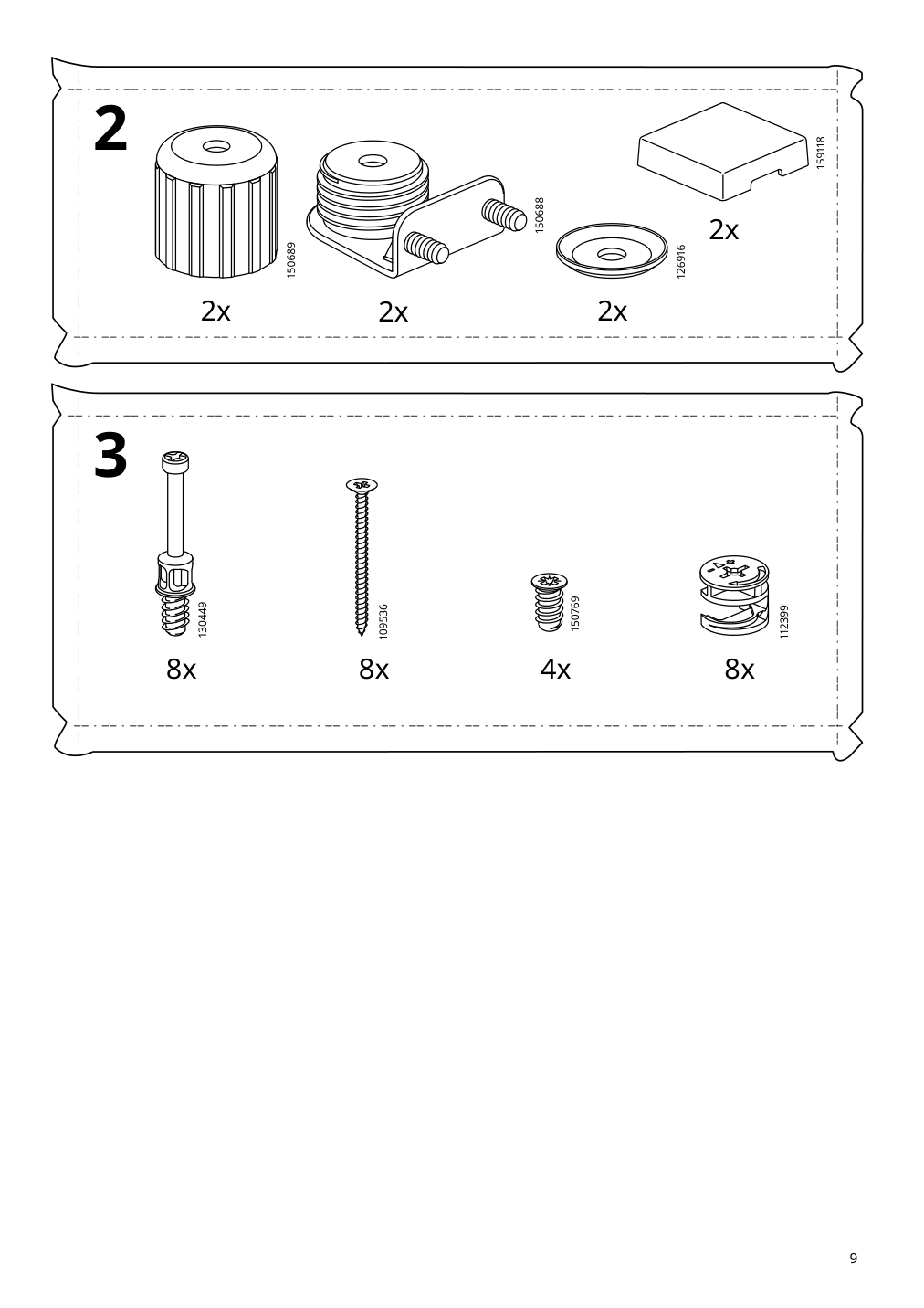 Assembly instructions for IKEA Lanesund sideboard gray brown | Page 9 - IKEA LANESUND storage combination 695.147.28