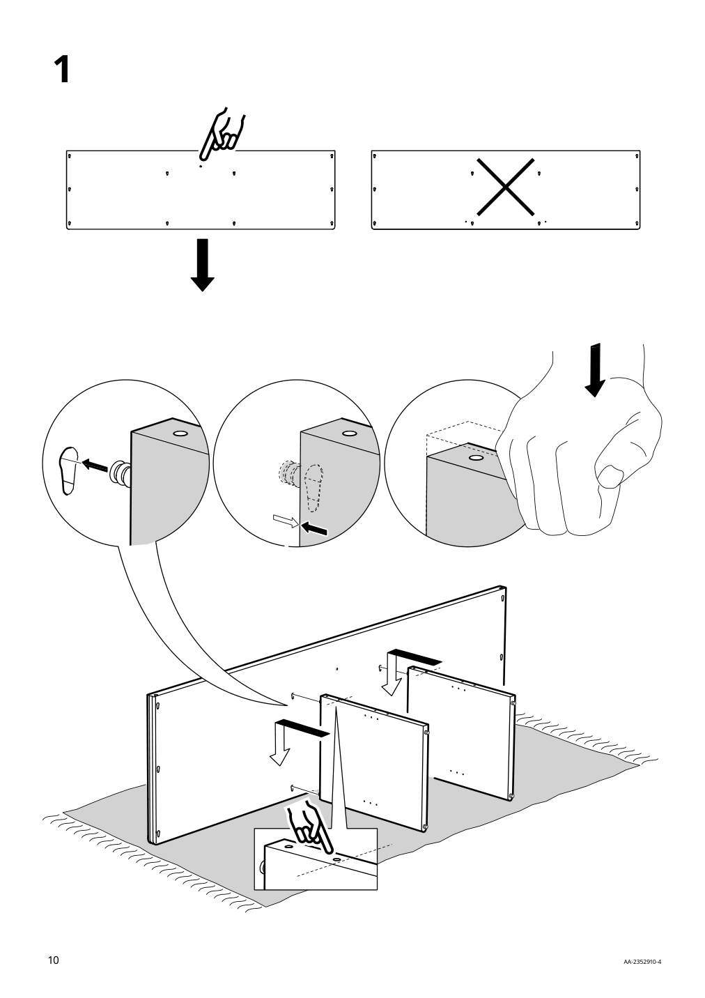 Assembly instructions for IKEA Lanesund tv unit gray brown | Page 10 - IKEA LANESUND TV storage combination 495.147.29