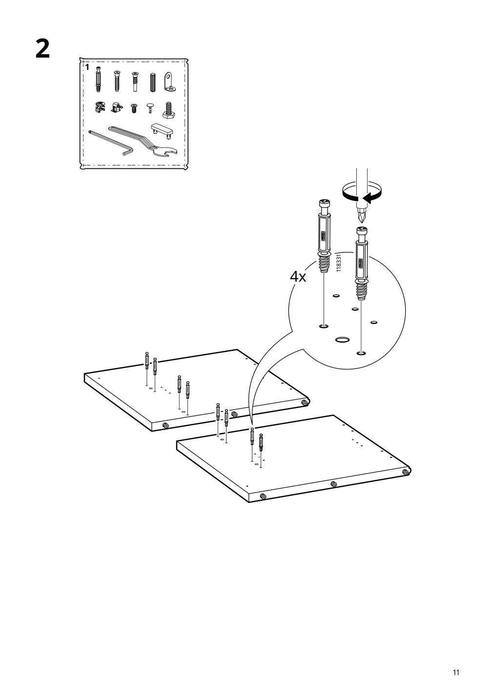 Assembly instructions for IKEA Lanesund tv unit gray brown | Page 11 - IKEA LANESUND TV storage combination 495.147.29