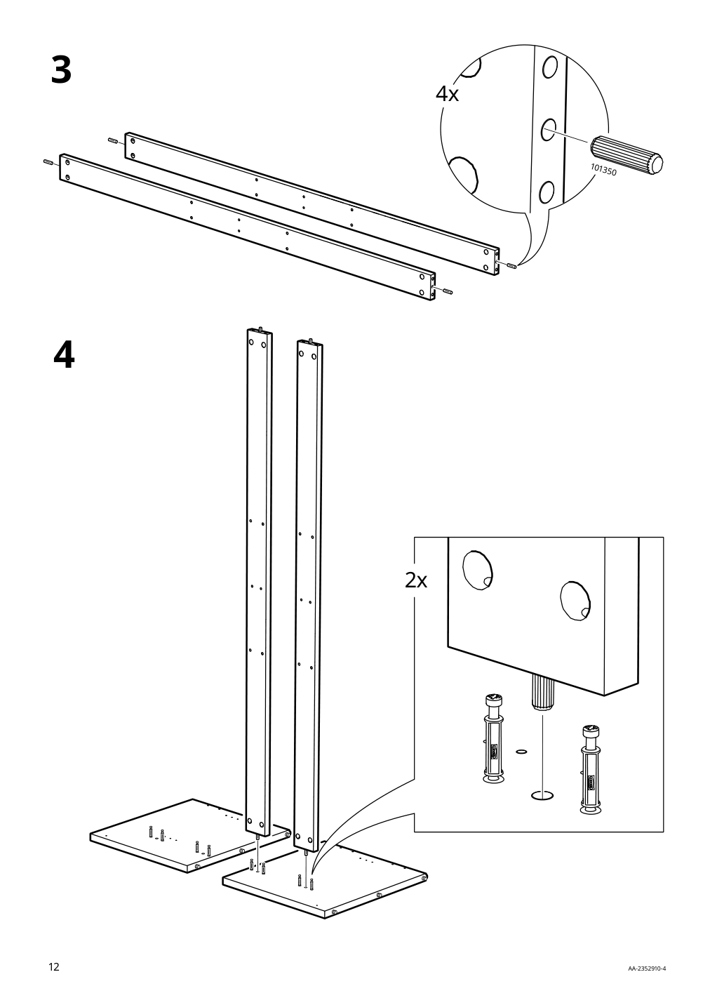 Assembly instructions for IKEA Lanesund tv unit gray brown | Page 12 - IKEA LANESUND TV storage combination 295.147.30