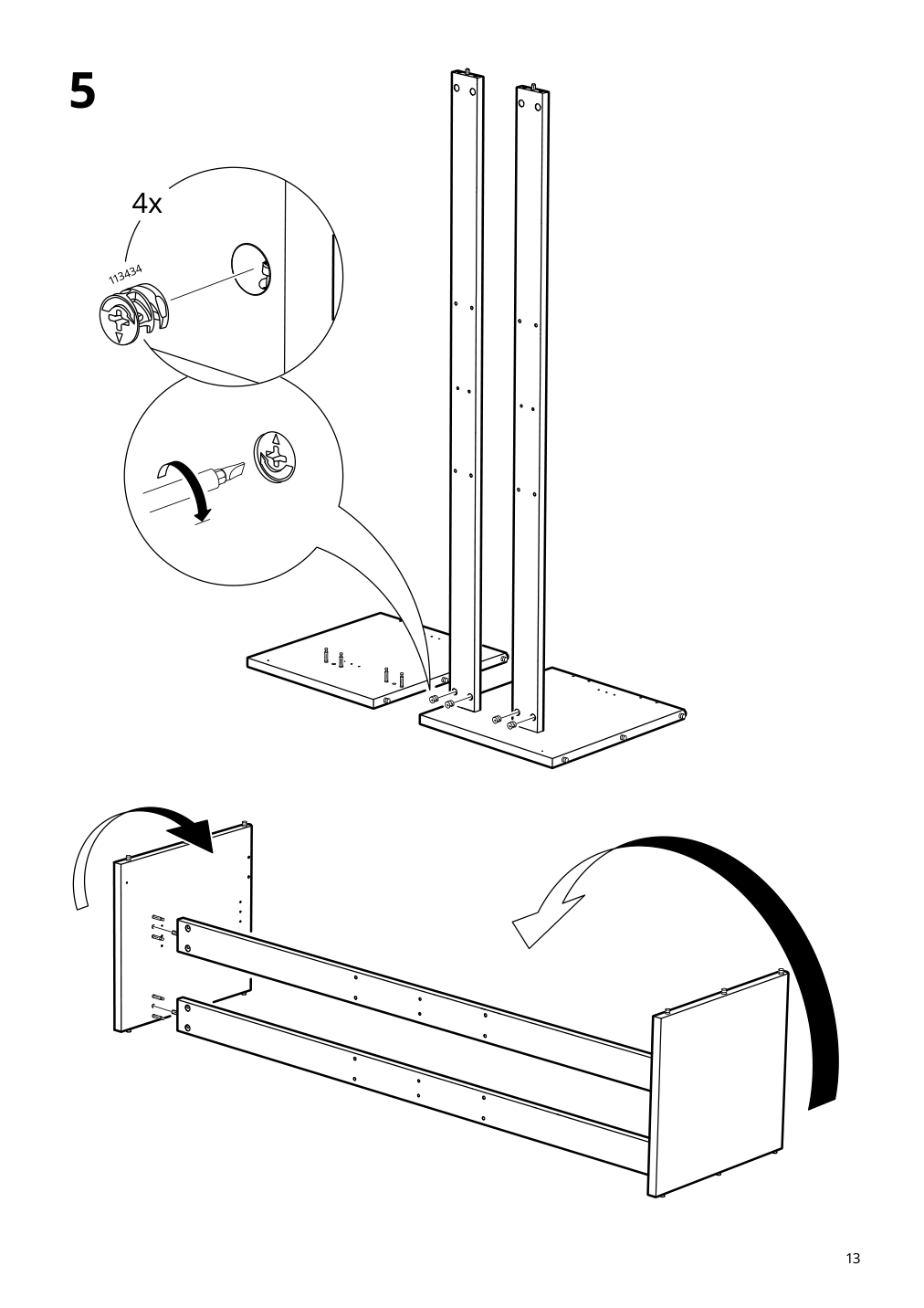 Assembly instructions for IKEA Lanesund tv unit gray brown | Page 13 - IKEA LANESUND TV storage combination 295.147.30