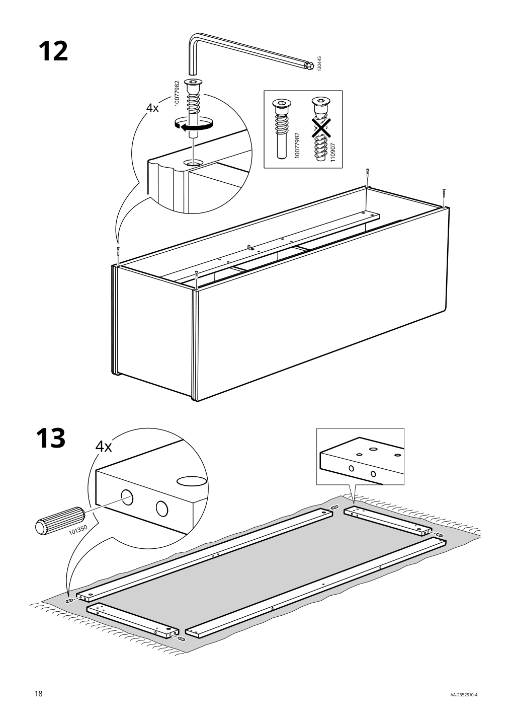 Assembly instructions for IKEA Lanesund tv unit gray brown | Page 18 - IKEA LANESUND TV unit 504.665.53