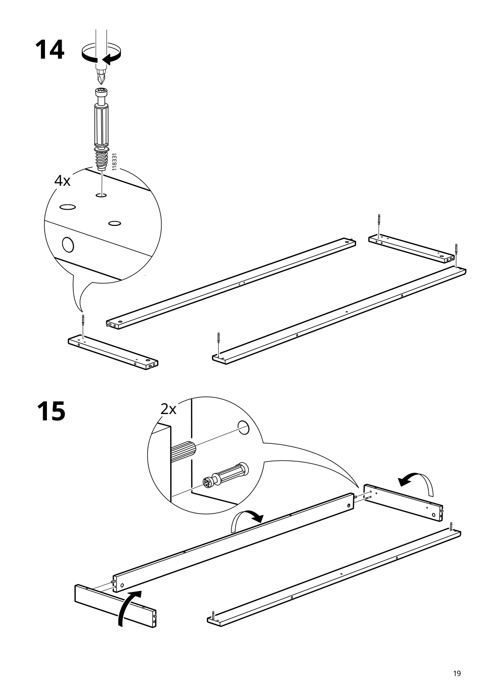 Assembly instructions for IKEA Lanesund tv unit gray brown | Page 19 - IKEA LANESUND TV unit 504.665.53