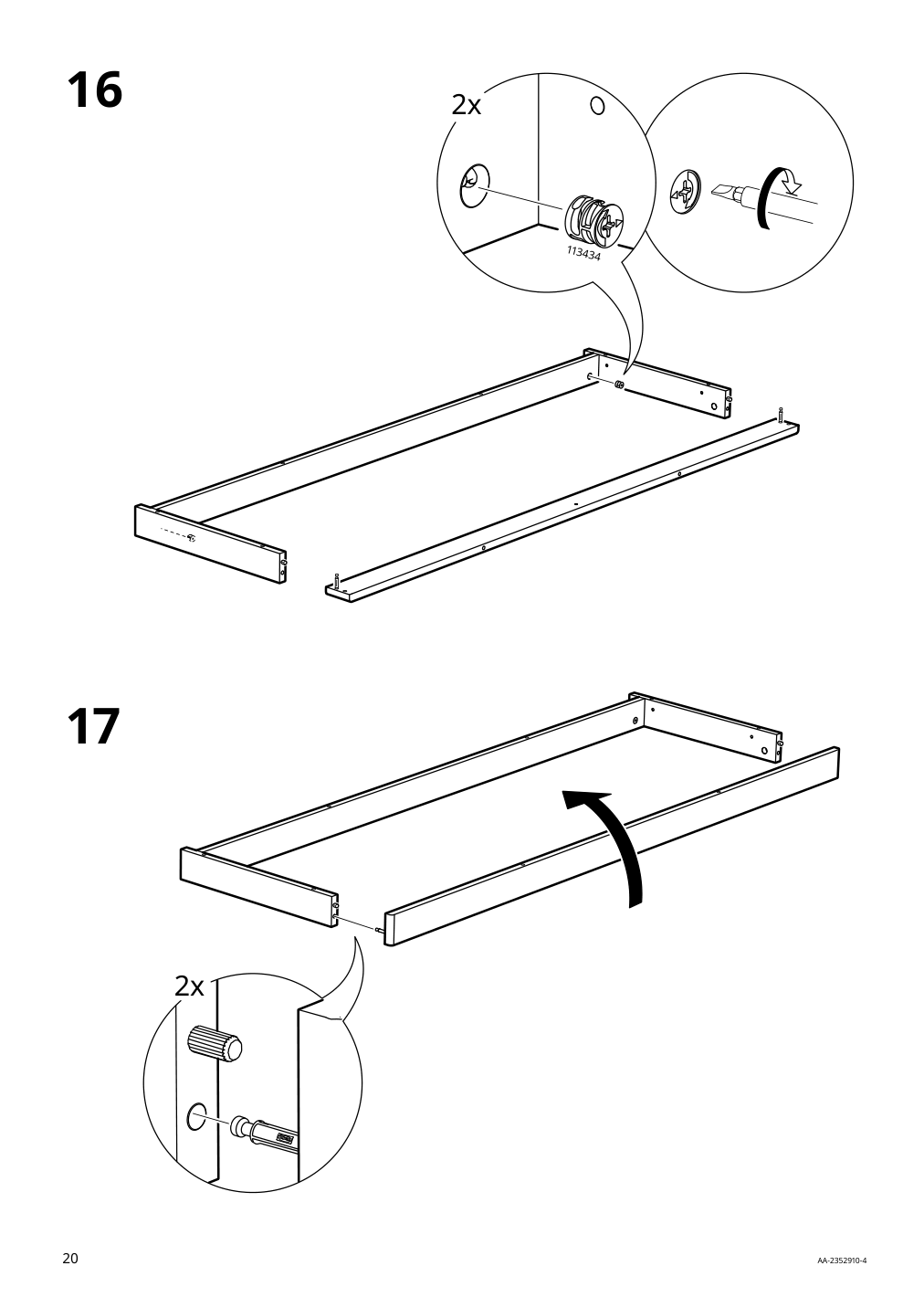 Assembly instructions for IKEA Lanesund tv unit gray brown | Page 20 - IKEA LANESUND TV storage combination 495.147.29