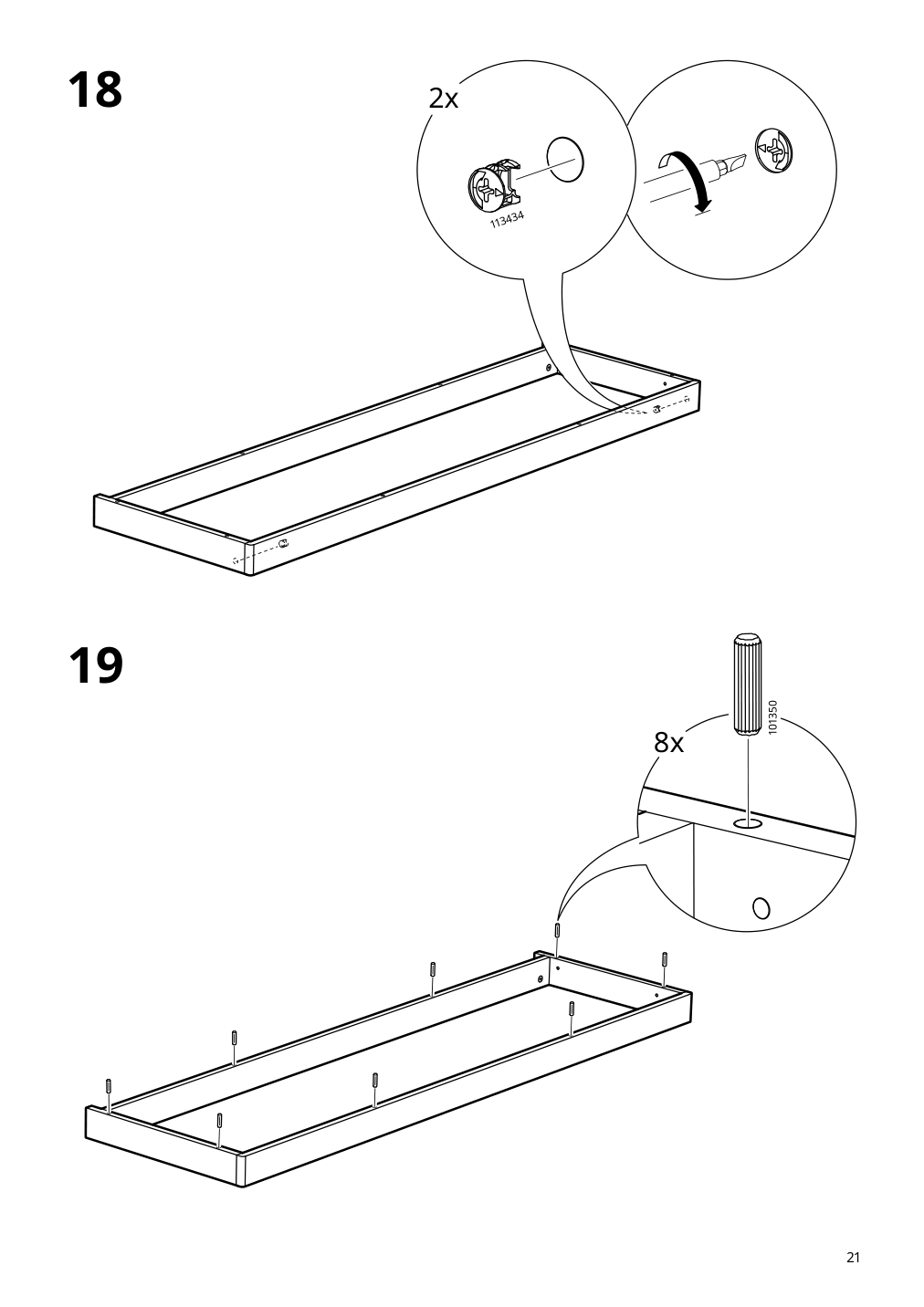 Assembly instructions for IKEA Lanesund tv unit gray brown | Page 21 - IKEA LANESUND TV unit 504.665.53