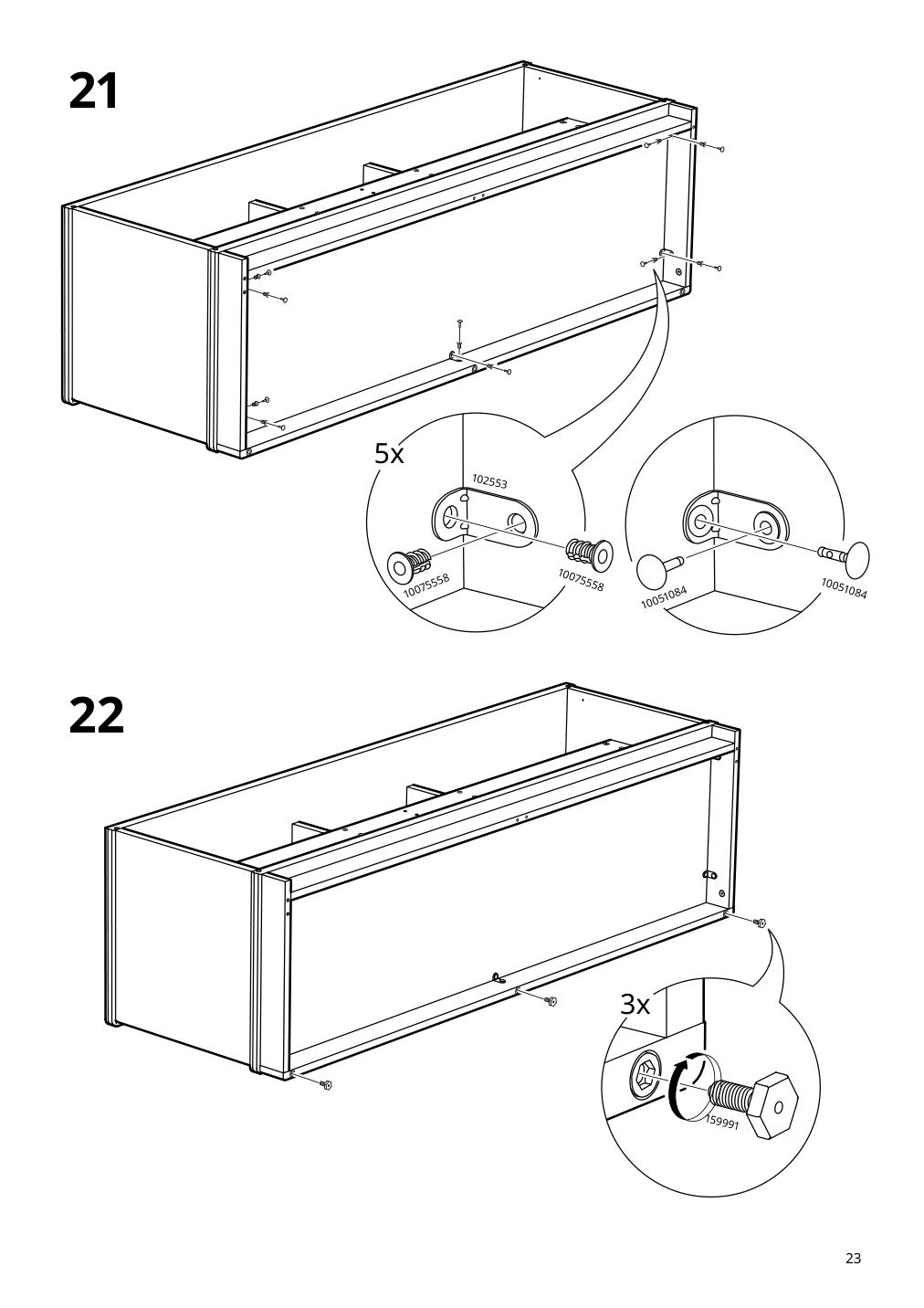 Assembly instructions for IKEA Lanesund tv unit gray brown | Page 23 - IKEA LANESUND TV storage combination 495.147.29