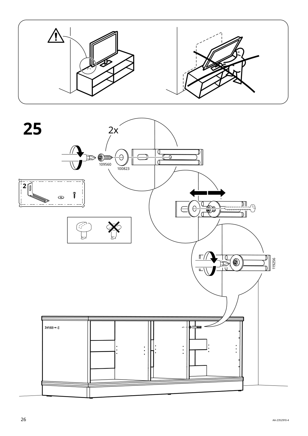 Assembly instructions for IKEA Lanesund tv unit gray brown | Page 26 - IKEA LANESUND TV storage combination 495.147.29