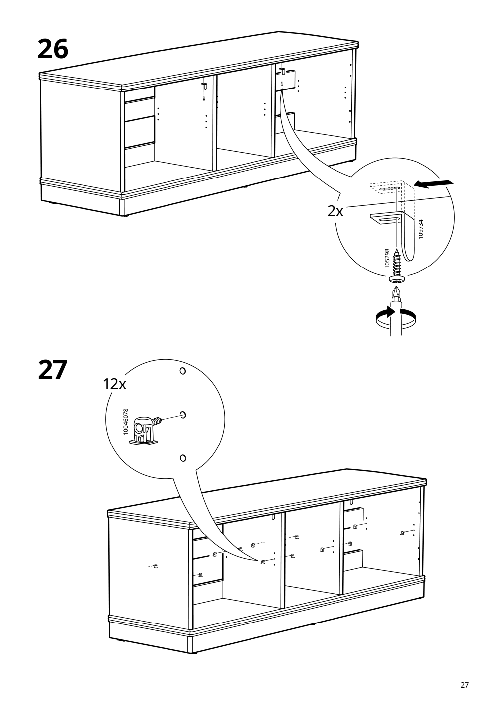 Assembly instructions for IKEA Lanesund tv unit gray brown | Page 27 - IKEA LANESUND TV storage combination 295.147.30