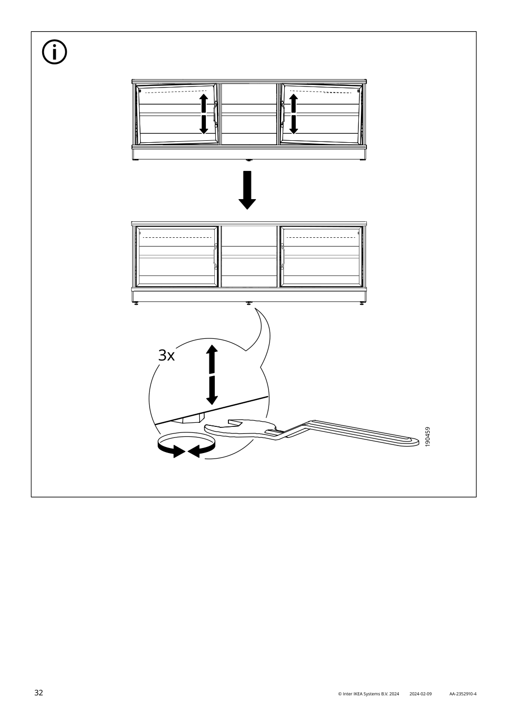 Assembly instructions for IKEA Lanesund tv unit gray brown | Page 32 - IKEA LANESUND TV storage combination 295.147.30