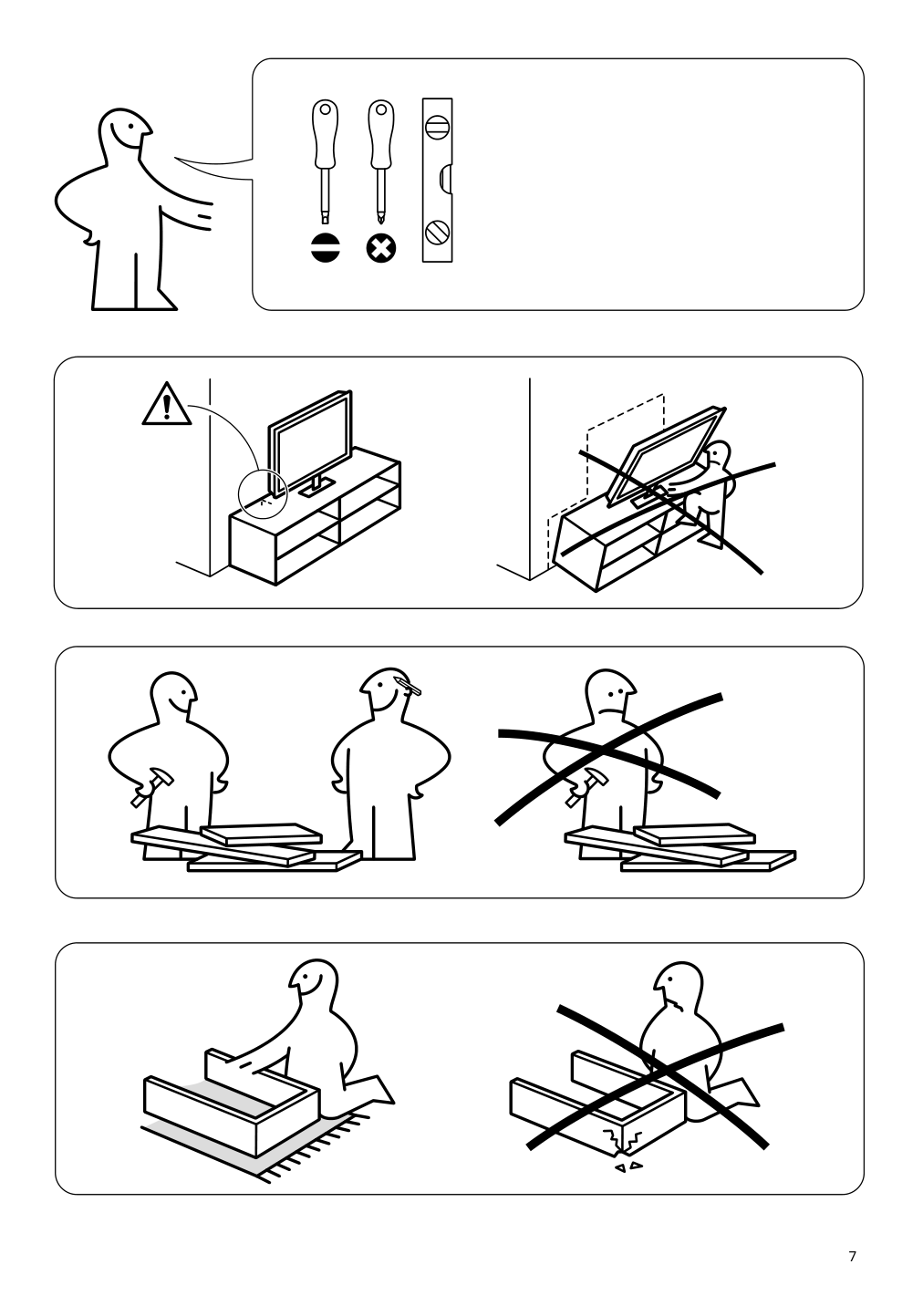 Assembly instructions for IKEA Lanesund tv unit gray brown | Page 7 - IKEA LANESUND TV storage combination 295.147.30