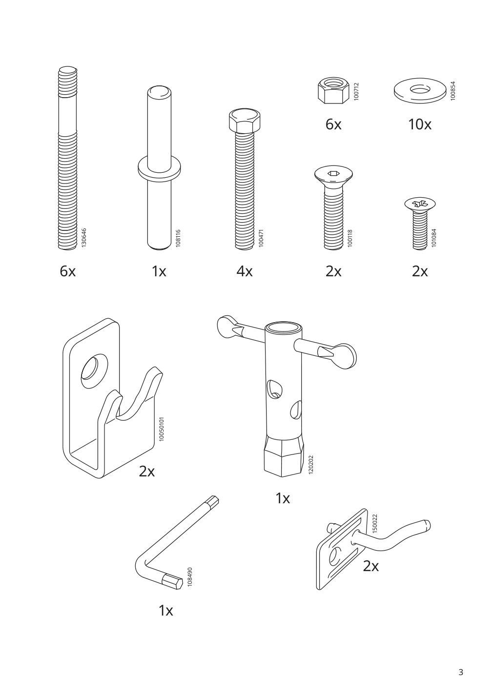 Assembly instructions for IKEA Langaryd frame 3 seat sofa w chs lng right lejde gray black | Page 3 - IKEA LÅNGARYD sofa w chaise, right 194.187.34