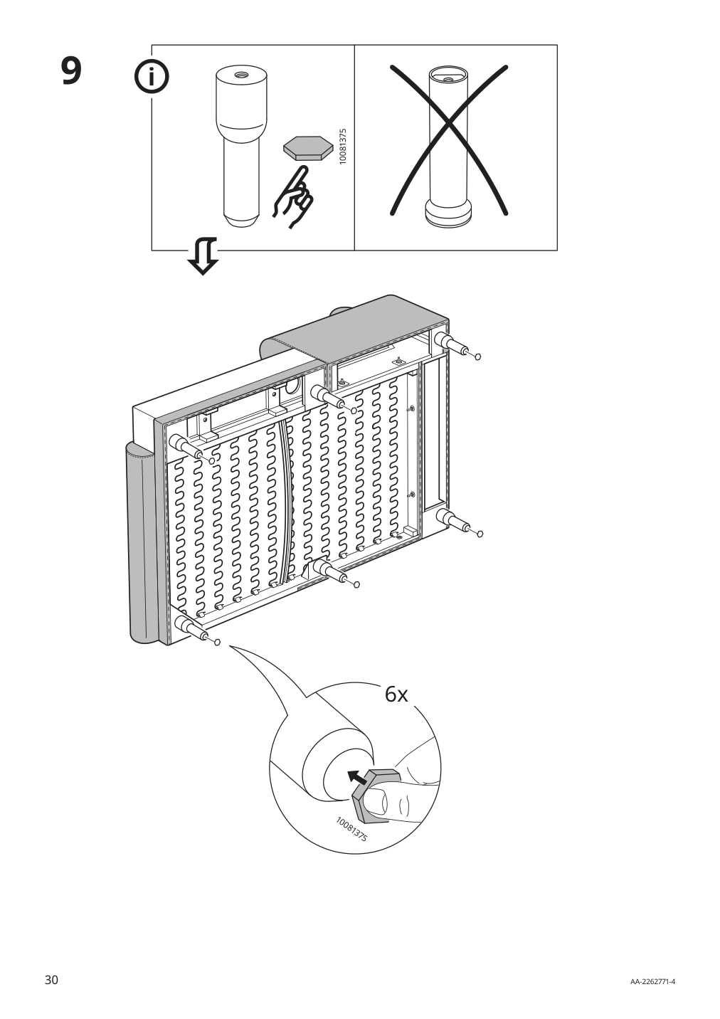 Assembly instructions for IKEA Langaryd frame 3 seat sofa w chs lng right lejde light gray | Page 30 - IKEA LÅNGARYD sofa w chaise, right 094.187.44