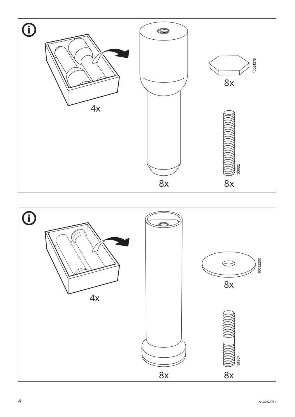 Assembly instructions for IKEA Langaryd frame 3 seat sofa w chs lng left lejde light gray | Page 4 - IKEA LÅNGARYD sofa w chaise, left 194.181.64