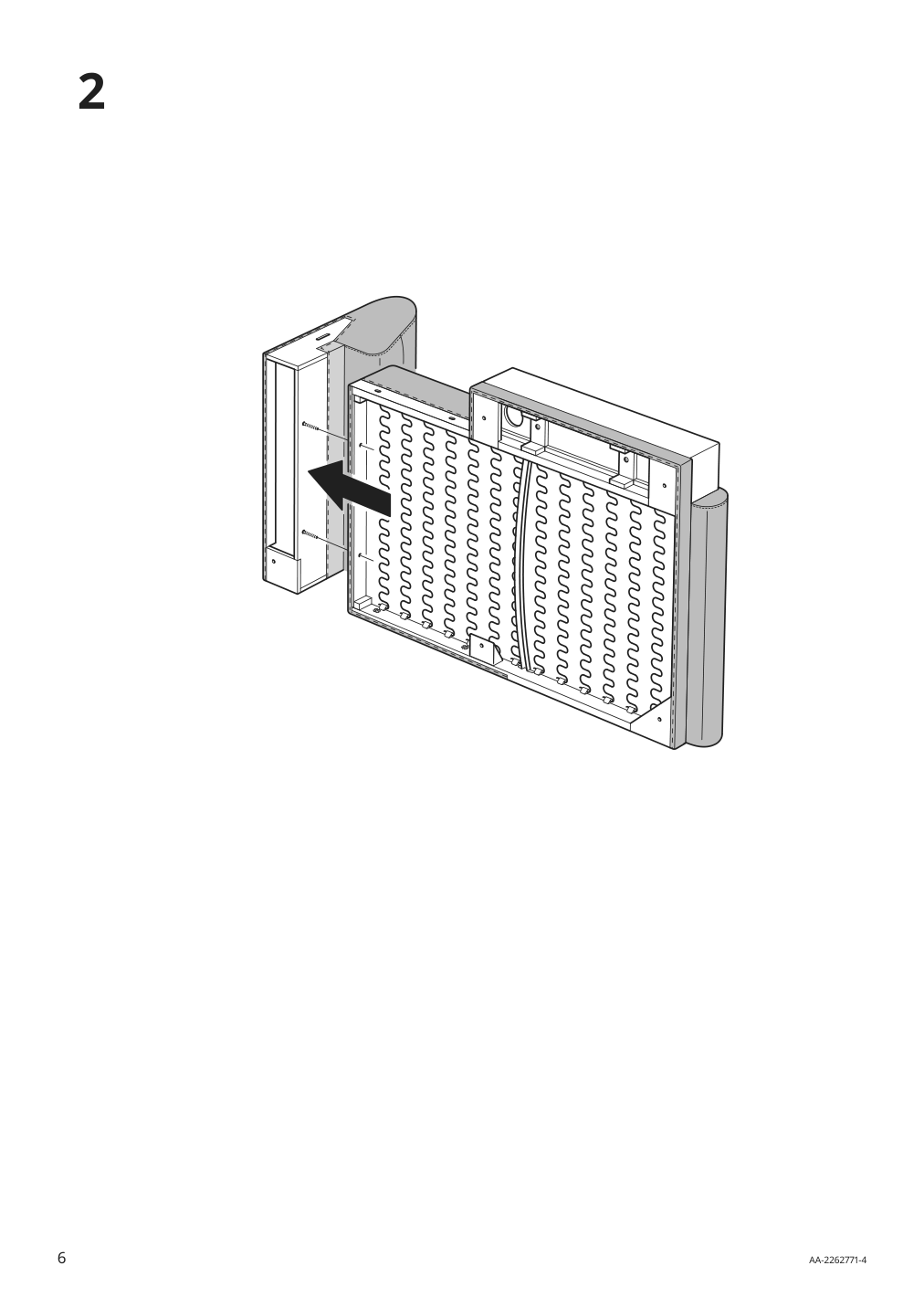 Assembly instructions for IKEA Langaryd frame 3 seat sofa w chs lng right lejde gray black | Page 6 - IKEA LÅNGARYD sofa w chaise, right 194.187.34