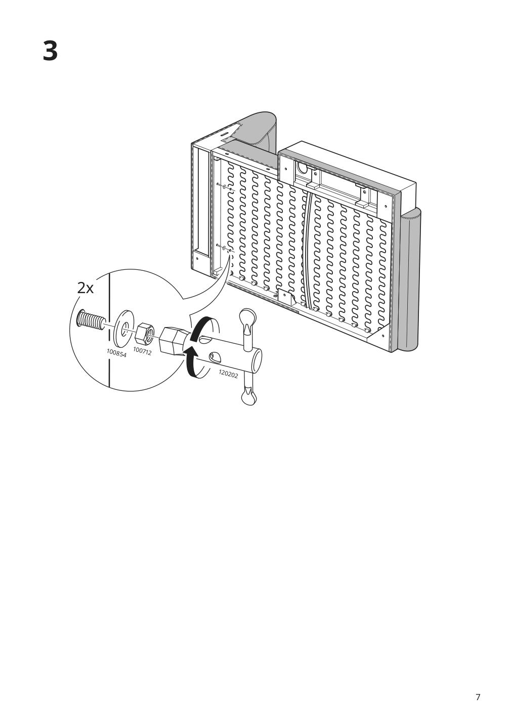 Assembly instructions for IKEA Langaryd frame 3 seat sofa w chs lng left lejde light gray | Page 7 - IKEA LÅNGARYD sofa w chaise, left 494.181.67