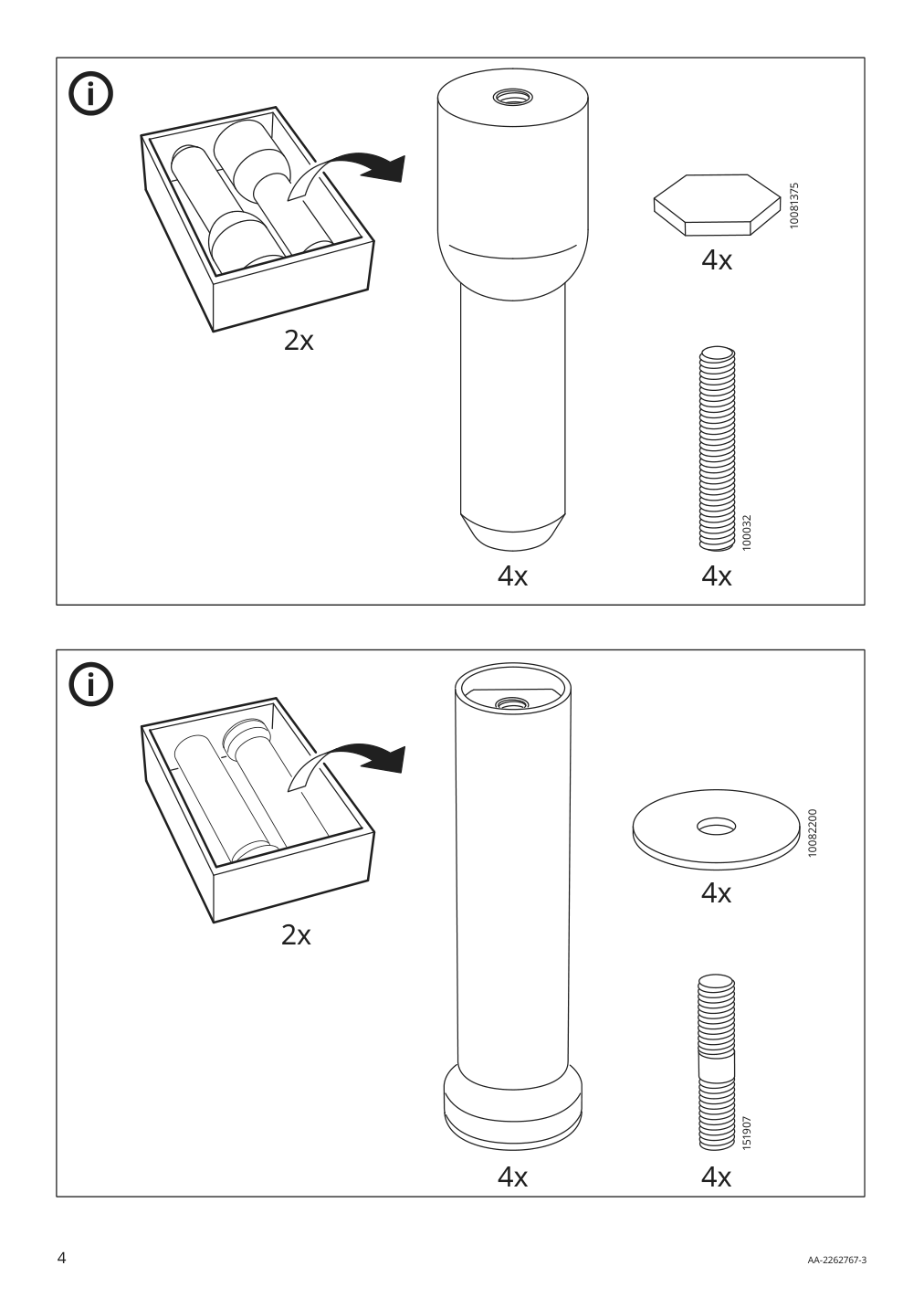 Assembly instructions for IKEA Langaryd loveseat frame lejde light gray | Page 4 - IKEA LÅNGARYD loveseat 194.181.40