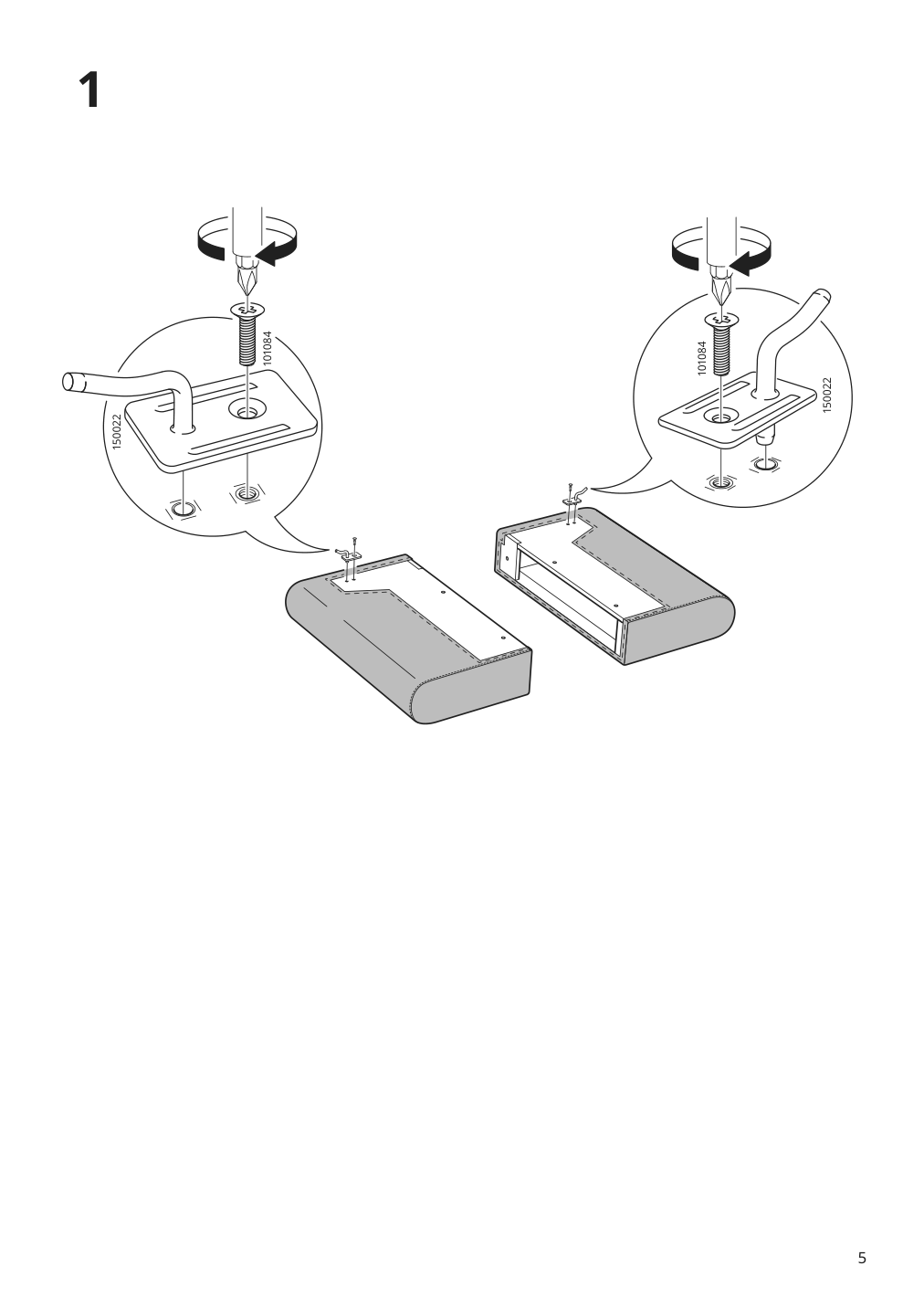 Assembly instructions for IKEA Langaryd loveseat frame lejde light gray | Page 5 - IKEA LÅNGARYD loveseat 194.181.40