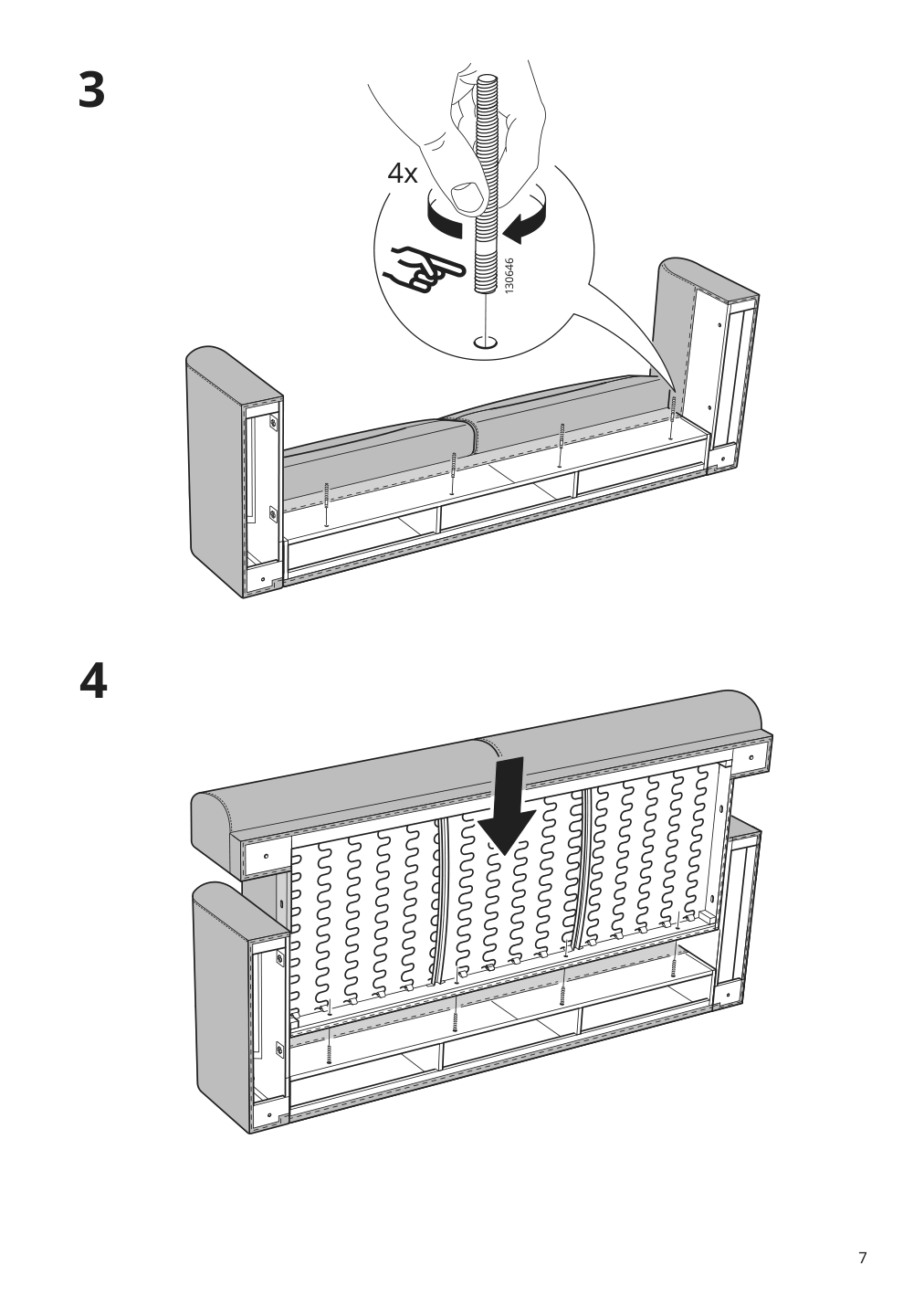 Assembly instructions for IKEA Langaryd loveseat frame lejde gray black | Page 7 - IKEA LÅNGARYD loveseat 494.181.34