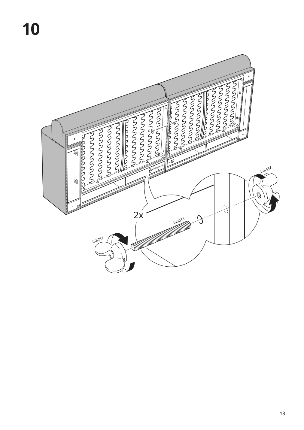 Assembly instructions for IKEA Langaryd sofa frame lejde light gray | Page 13 - IKEA LÅNGARYD sofa 694.180.86