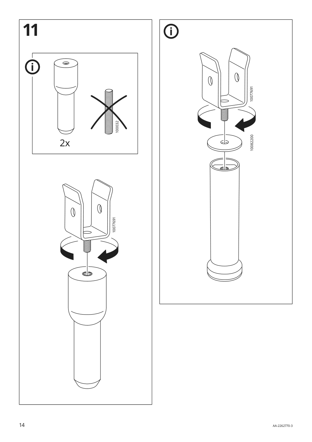 Assembly instructions for IKEA Langaryd sofa frame lejde light gray | Page 14 - IKEA LÅNGARYD sofa 694.180.86