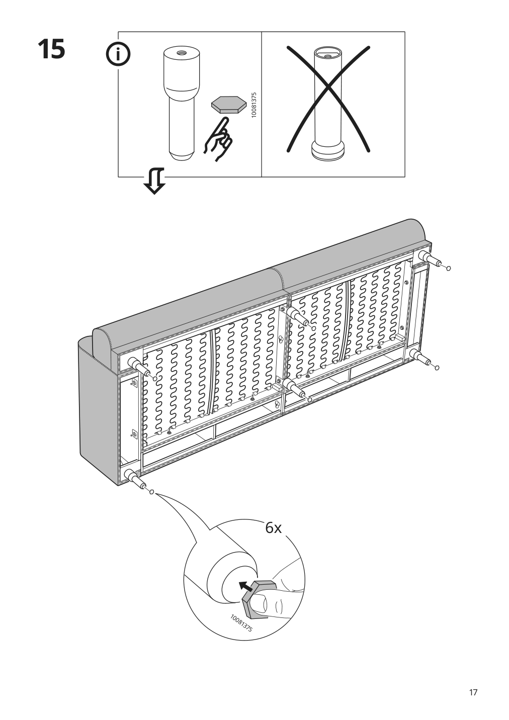 Assembly instructions for IKEA Langaryd sofa frame lejde light gray | Page 17 - IKEA LÅNGARYD sofa 494.180.92