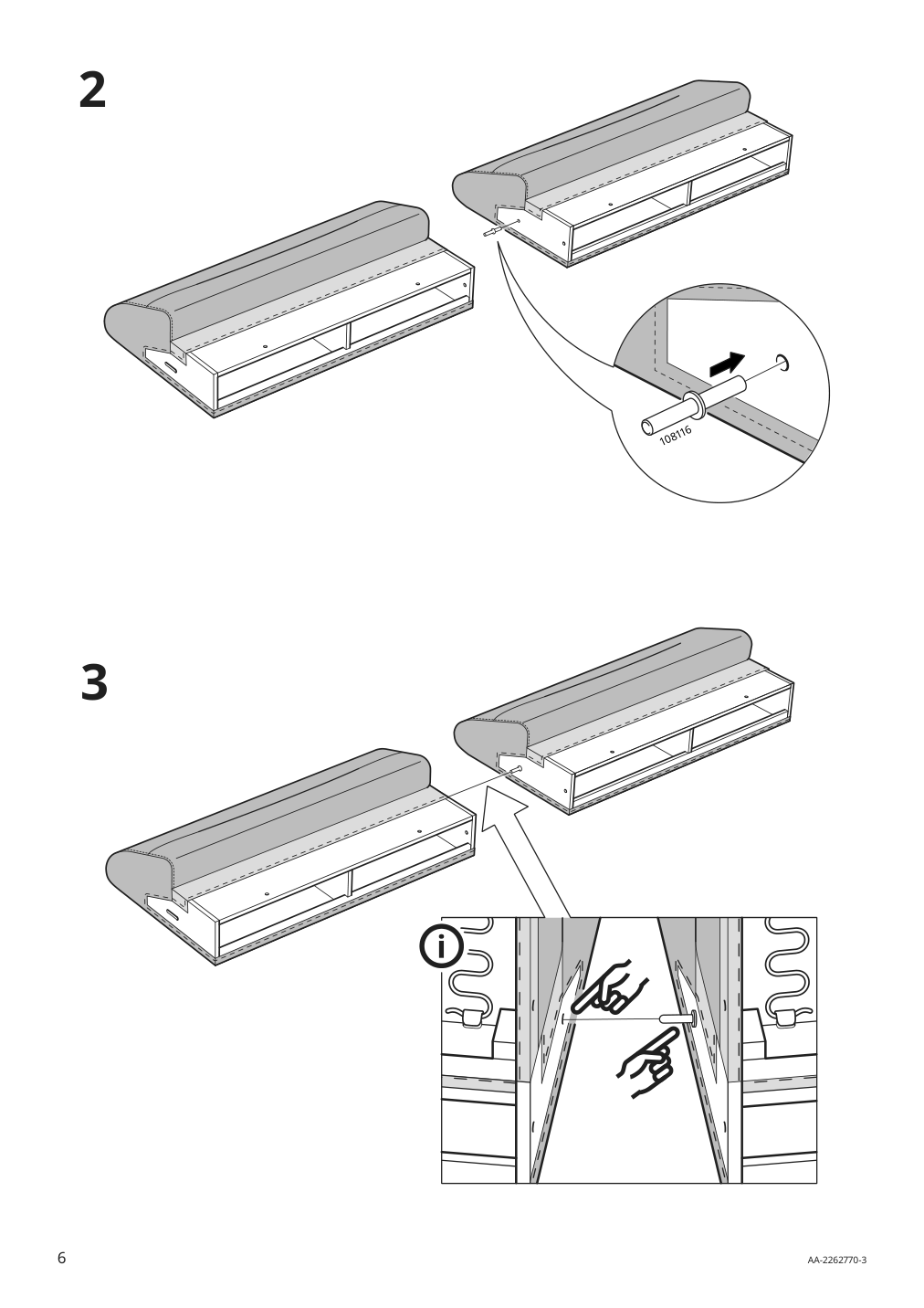 Assembly instructions for IKEA Langaryd sofa frame lejde gray black | Page 6 - IKEA LÅNGARYD sofa 094.181.07