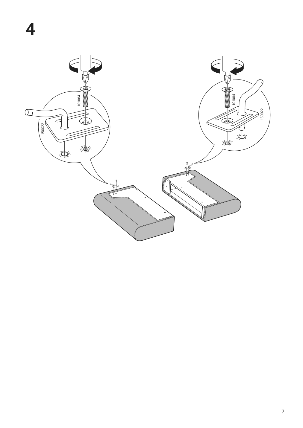 Assembly instructions for IKEA Langaryd sofa frame lejde light gray | Page 7 - IKEA LÅNGARYD sofa 494.180.92