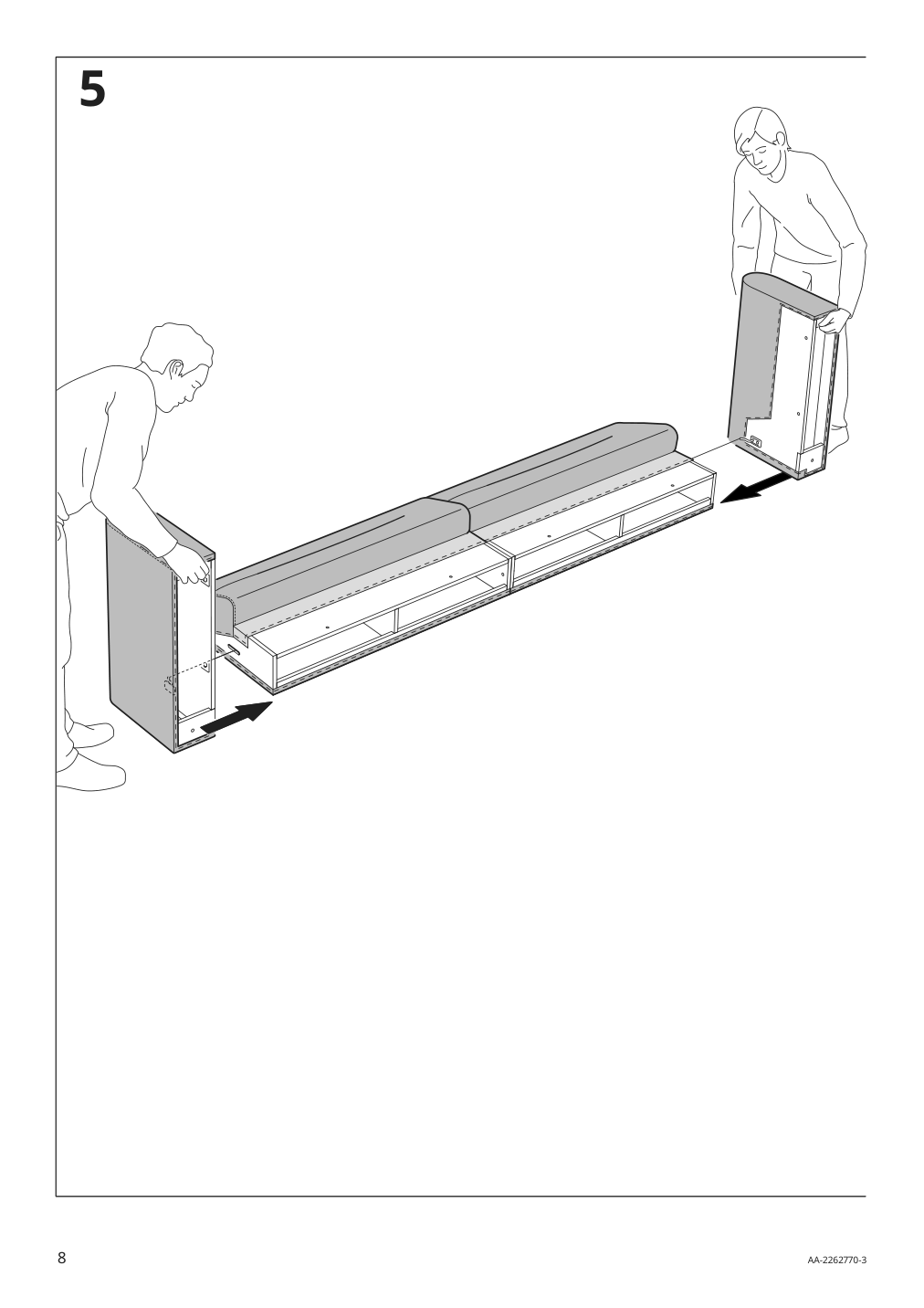 Assembly instructions for IKEA Langaryd sofa frame lejde light gray | Page 8 - IKEA LÅNGARYD sofa 694.180.86